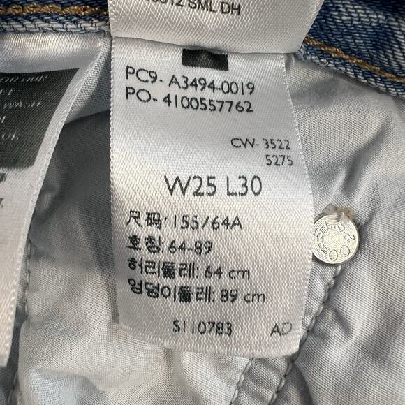 Levi's Sz 25 Premium Baggy Dad Jeans Slouchy Women’s Distressed Holes Grunge - Picture 10 of 16